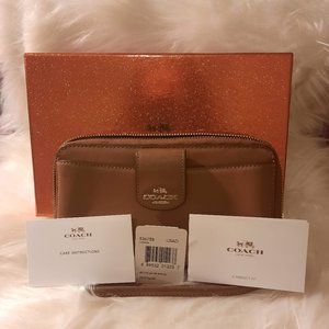 Coach leather cell phone wallet wristlet